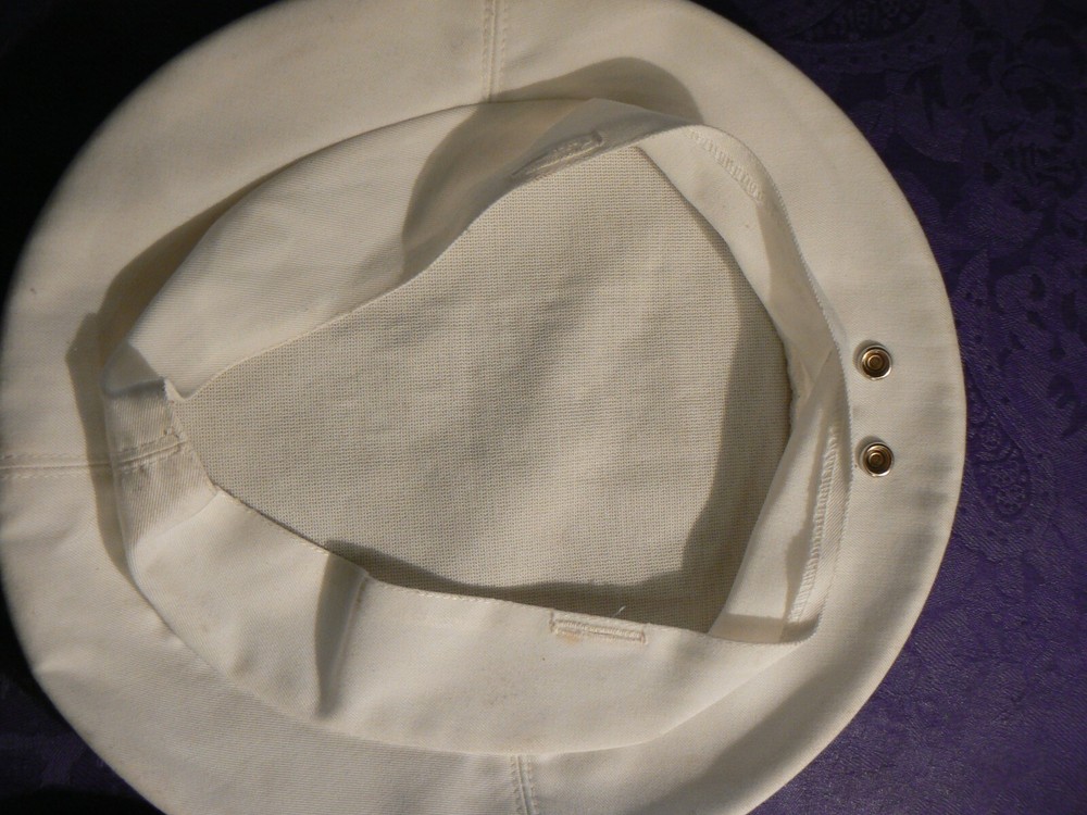 TWO WHITE BERET COVERS with BUTTONS