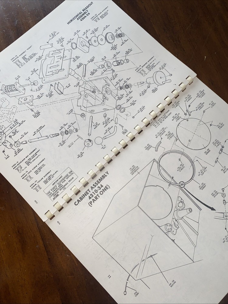 Clausing 14" Model 4314 Optical Comparator Instructions & Parts Manual