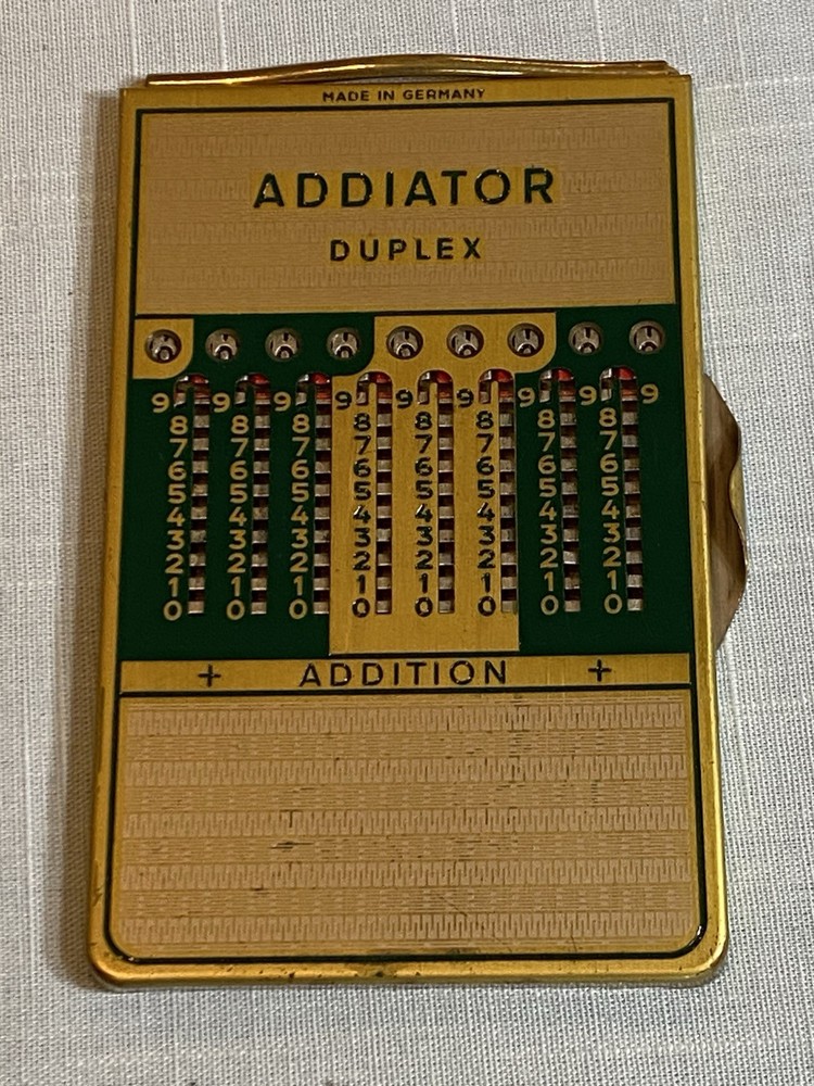 Addiator Duplex Manual Calculator with Case