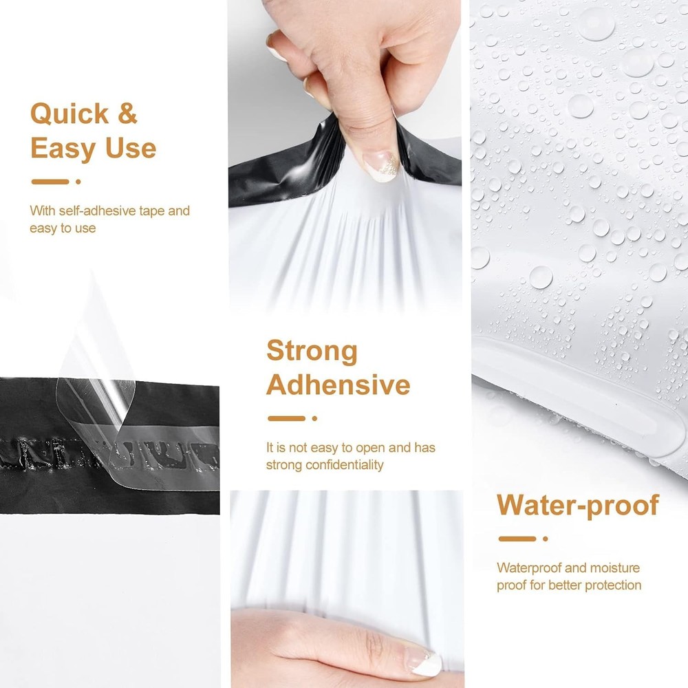 Metronic Poly Mailers 24x24 100PC White, Extra Large 100PC, White