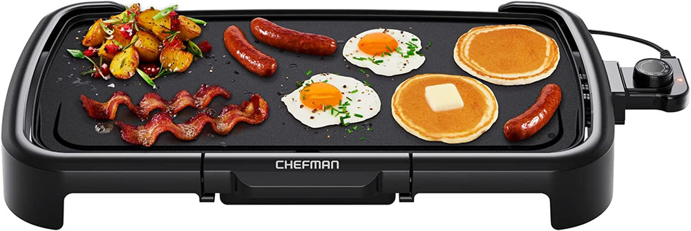 XL Electric Griddle with Removable Control and Nonstick Cooking Surface