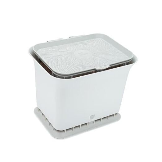 Fresh Air Odor-Free Kitchen Compost Bin Gray