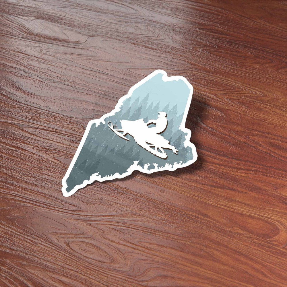 Maine Forest Snowmobile Sticker