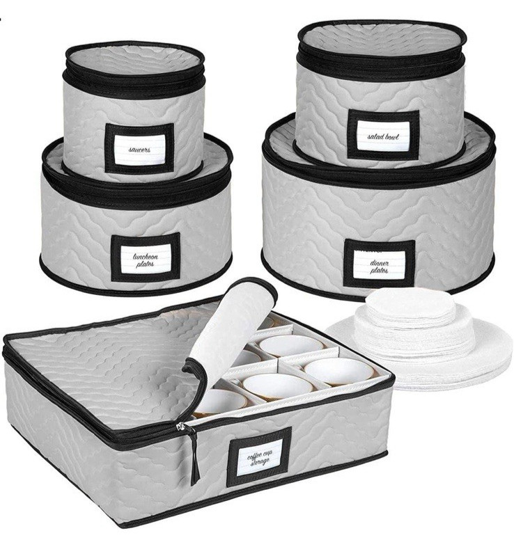 China Storage Containers 5-Piece Set Moving Boxes for Dinnerware, Glasses, Plate