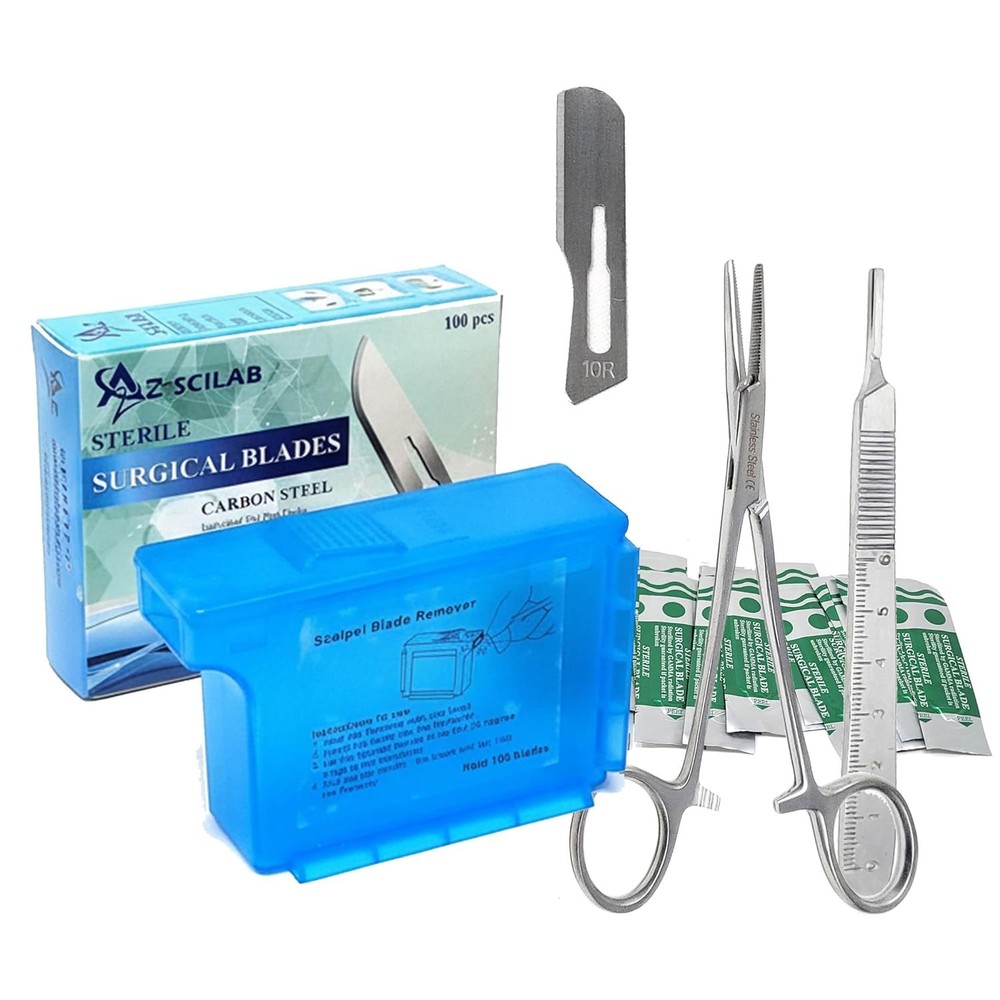 Professional 10R Dermaplaning Kit with 100 Blades & Precise Tools - Estheticians