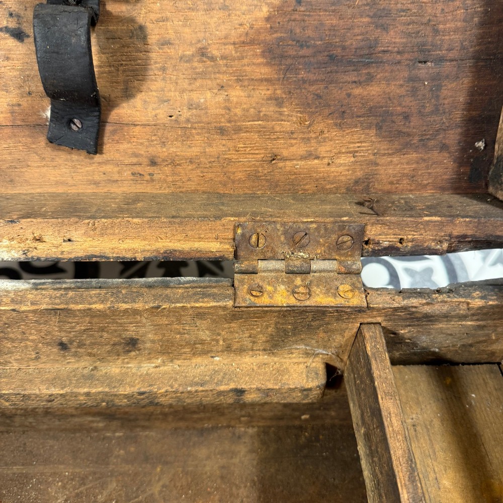 Vintage Workman Tool Chest Pine 1940's Original Iron Hardware