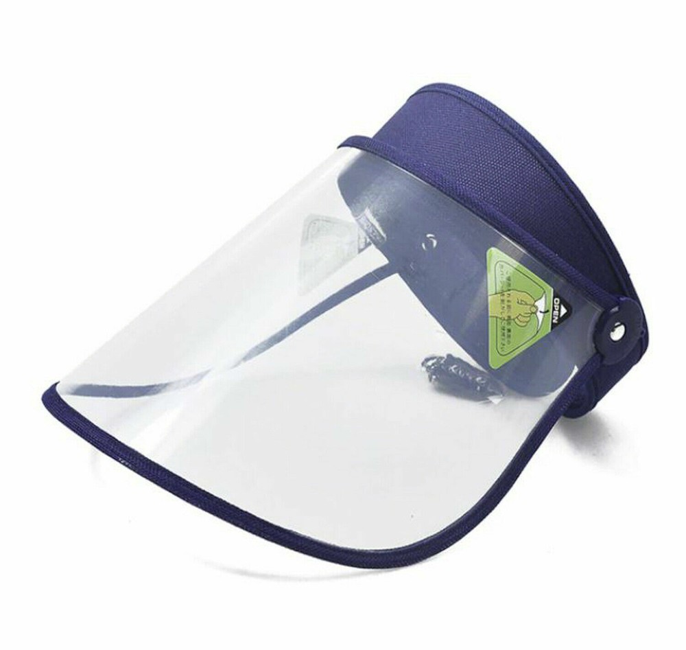 Adjustable Reusable Face Shield Visor with Headband Clear Visor 2 Pack