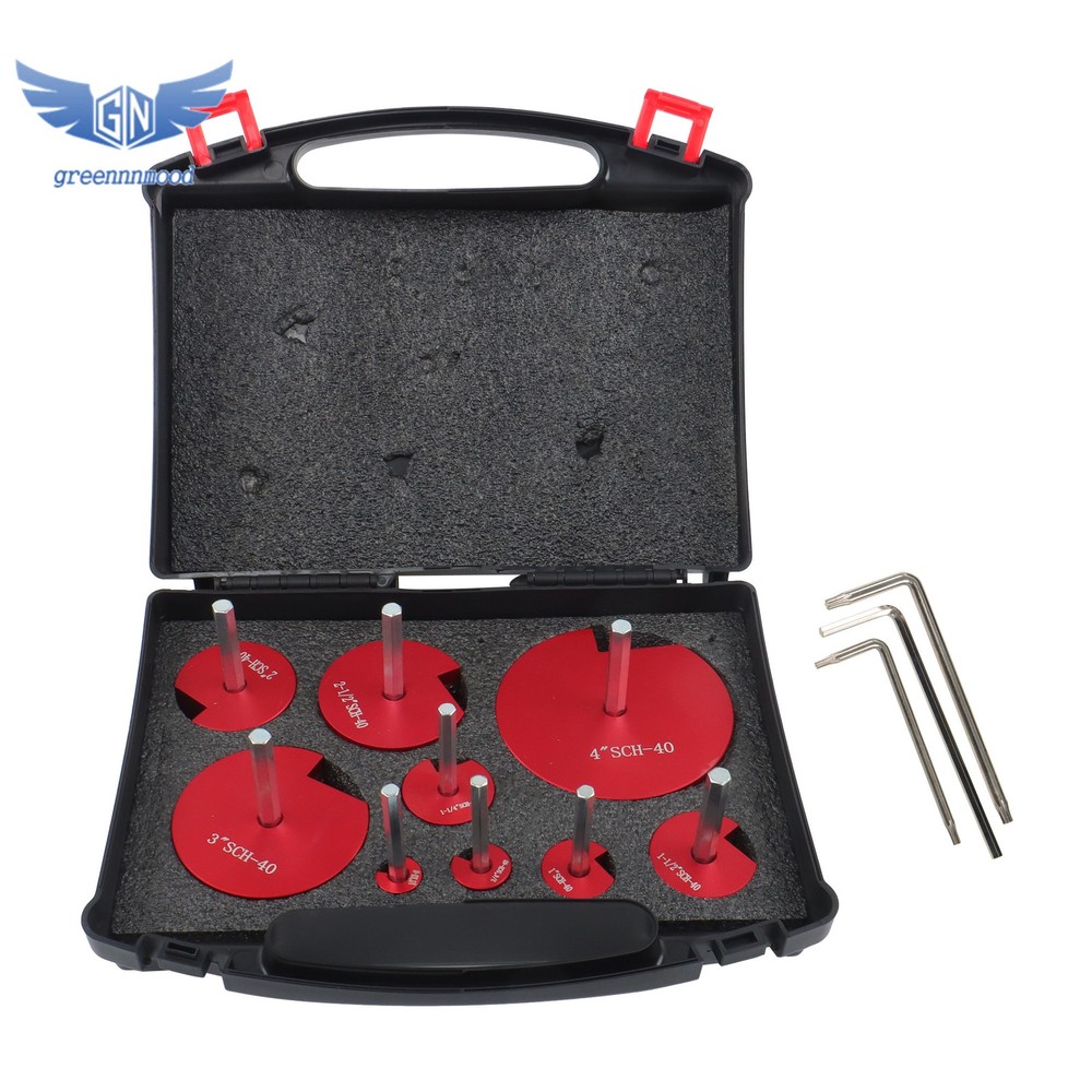 9Pcs PVC Pipe Reamer Plastic PVC Pipe Fitting Reamer Plumbing Tools Kit Fit