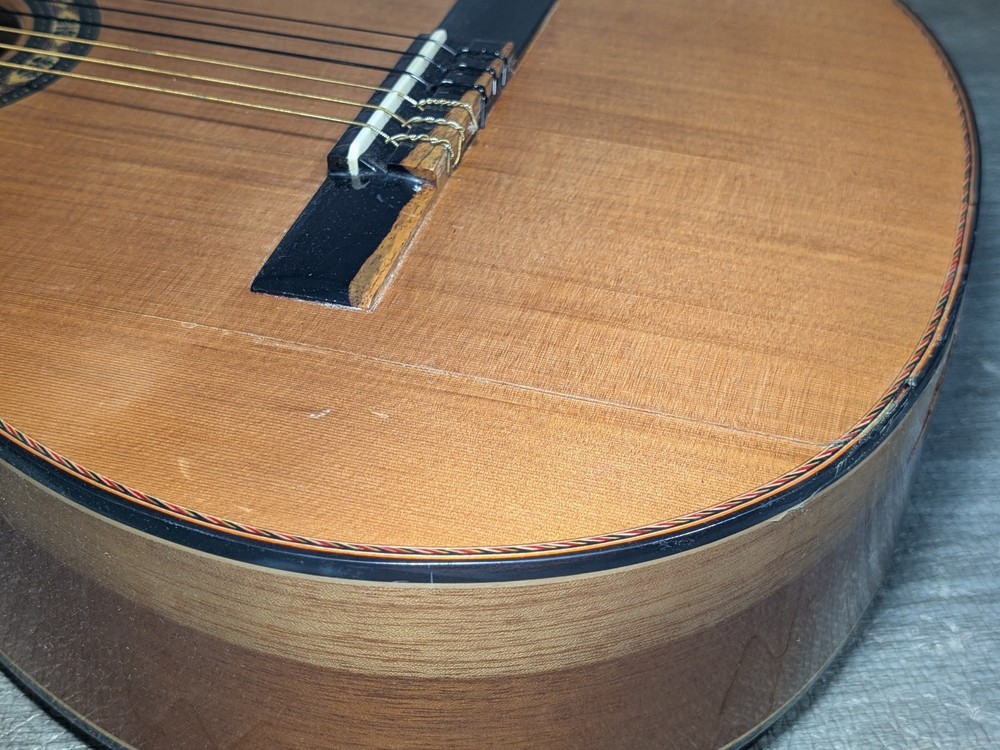 Damaged Cedar Guitar, Thin Box, See Pictures and Read Description