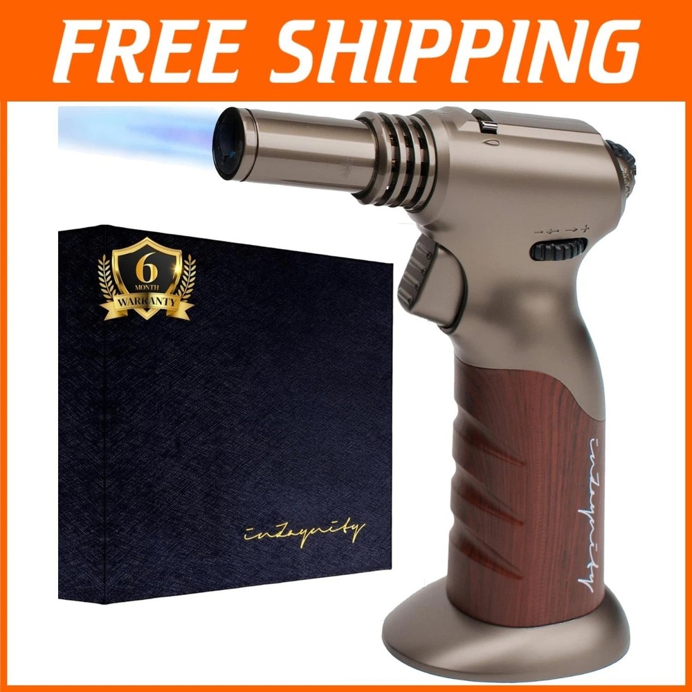 Dual Flame Butane Torch - Refillable Handheld