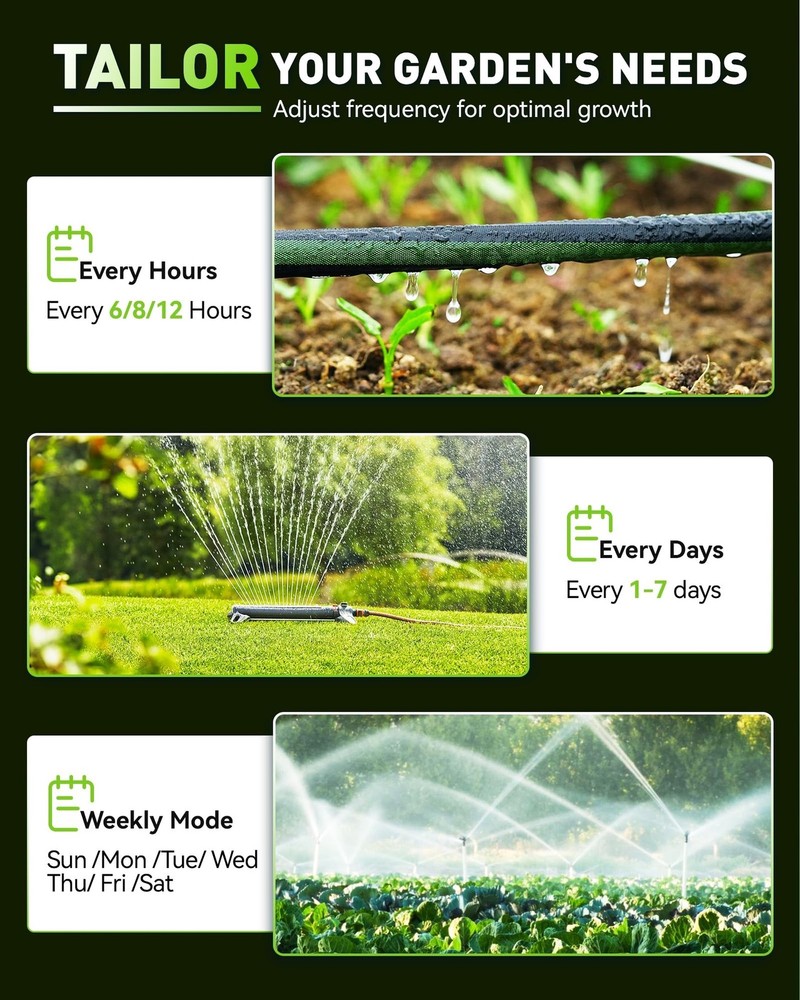 RAINPOINT Sprinkler Timer with 3 Different Programs, Waterproof Hose Timer Br...