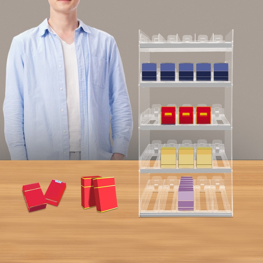 Automatic Cigarette Pusher Tray Cigarette Display Holder Case For Retail Store