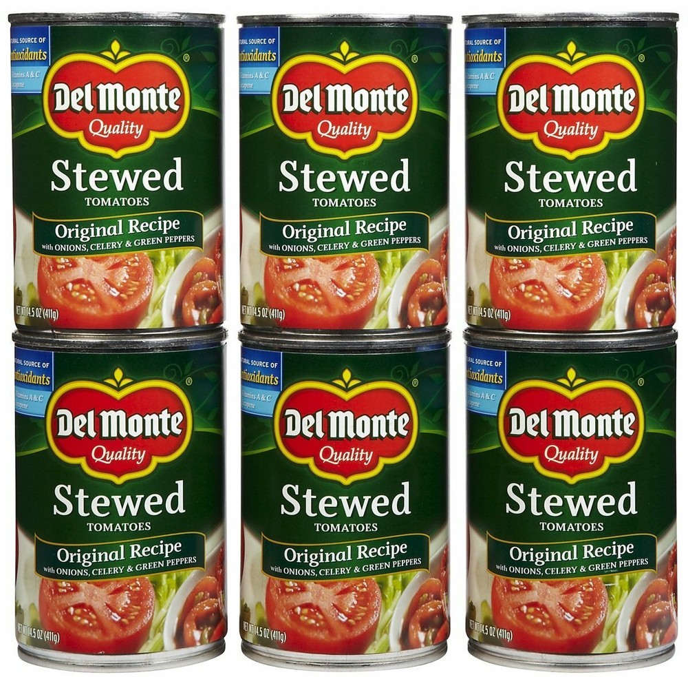 Del Monte Stewed Tomatoes, 14.5 oz, 6 pk