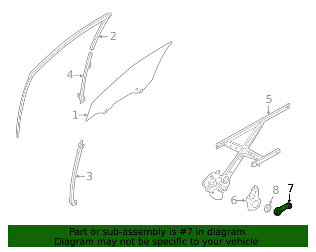 Genuine Nissan Regulator Handle 80760-1HB0A
