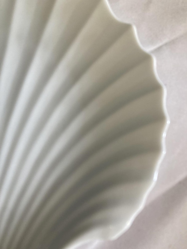 Vintage White Seashell Serving Dish