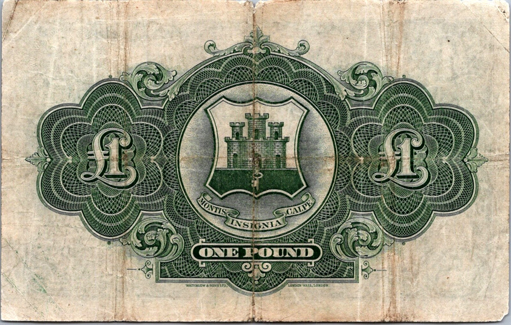 Gibraltar 1 Pound 1938 Pick # 13