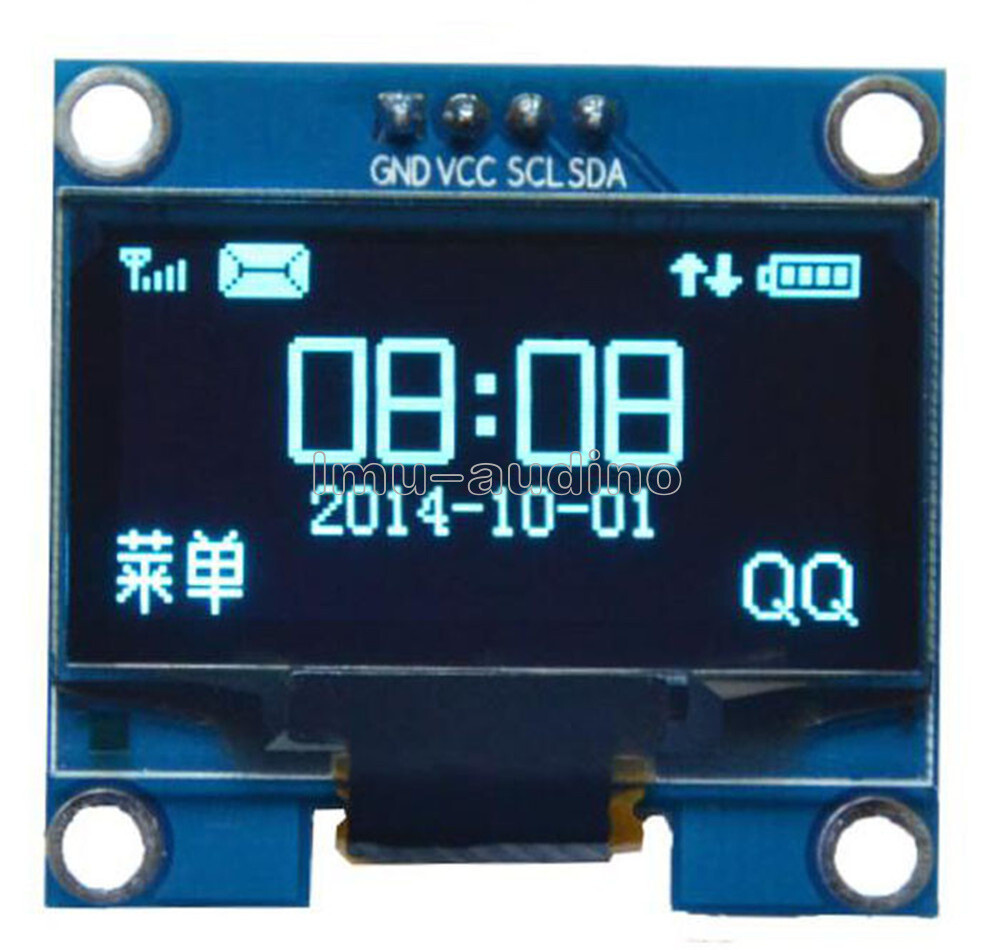 1.3" Blue OLED LCD 4Pin Display Module IIC I2C 128x64 3-5V Interface for Arduino