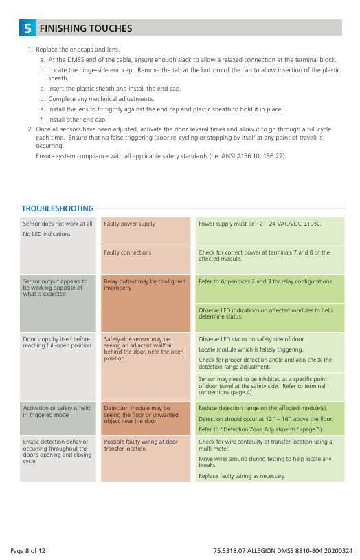 LCN 8310-804 Door Mounted Safety Sensor