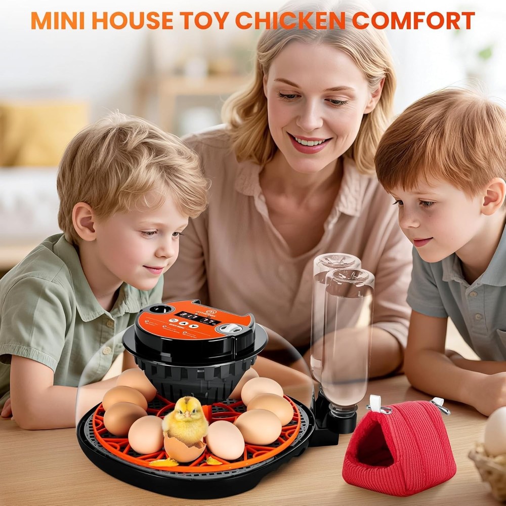 12 Egg Incubator for Hatching - Chicken, Duck, Quail & Goose – Automatic Egg ...