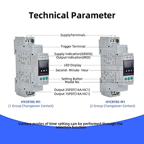 Multifunctional Time Delay Relay Digtal Display HYCRT8S-M1,Multifunction