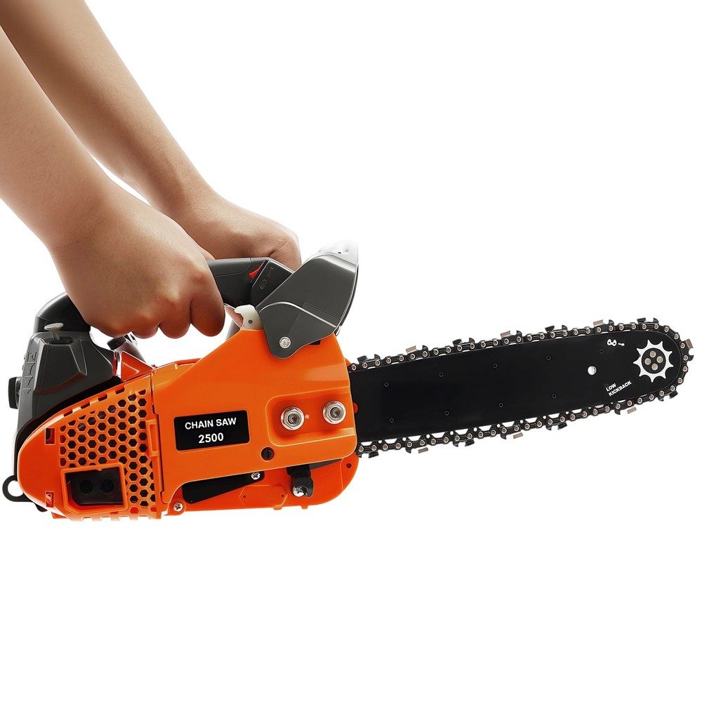 25.4cc 2-Stroke Petrol Powered Engine Chainsaw Top Handle Chainsaw Manual Start