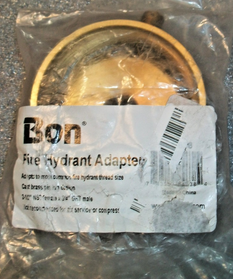 BON TOOL 84-638 FIRE HYDRANT ADAPTER FOR CONNECTING A HOSE TO HYDRANT THREAD
