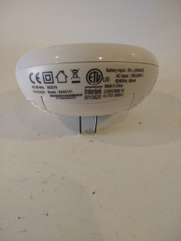 Rodger Wireless Bedwetting Alarm System Base Wall Receiver Model BAS0101