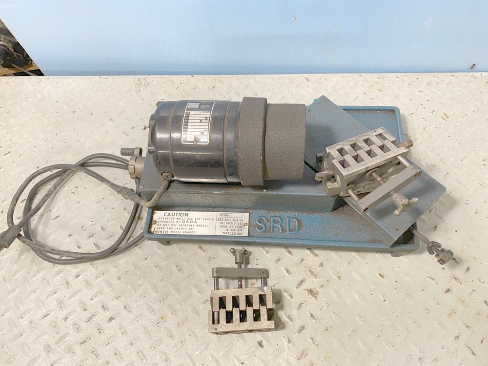 Vintage Drill Bit Pointer/Sharpener SDR #DG76M with 2 bit clamps