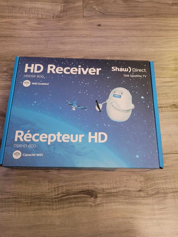 Shaw Direct HDDSR 800 Satellite Receiver With Remote  Adapter and HDMI OPEN BOX
