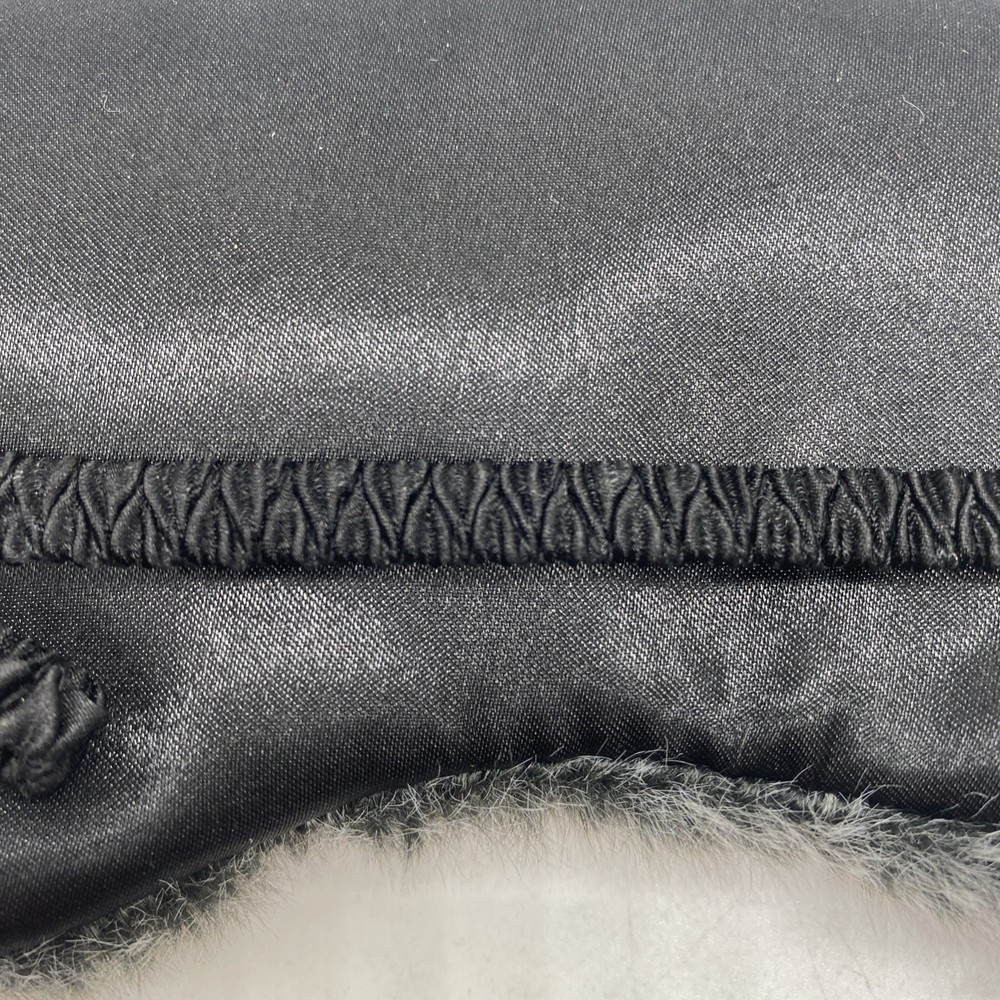 One Size Fluffy Soft Gray Eye Mask