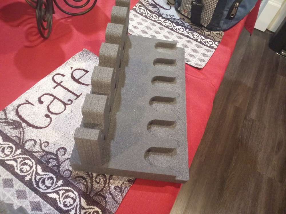 6 gun pistol stands, 3 total