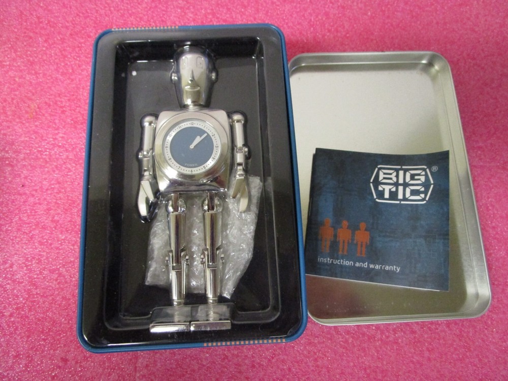 Fossil Stan BIG TIC Robot Man Clock - COMPLETE - VINTAGE