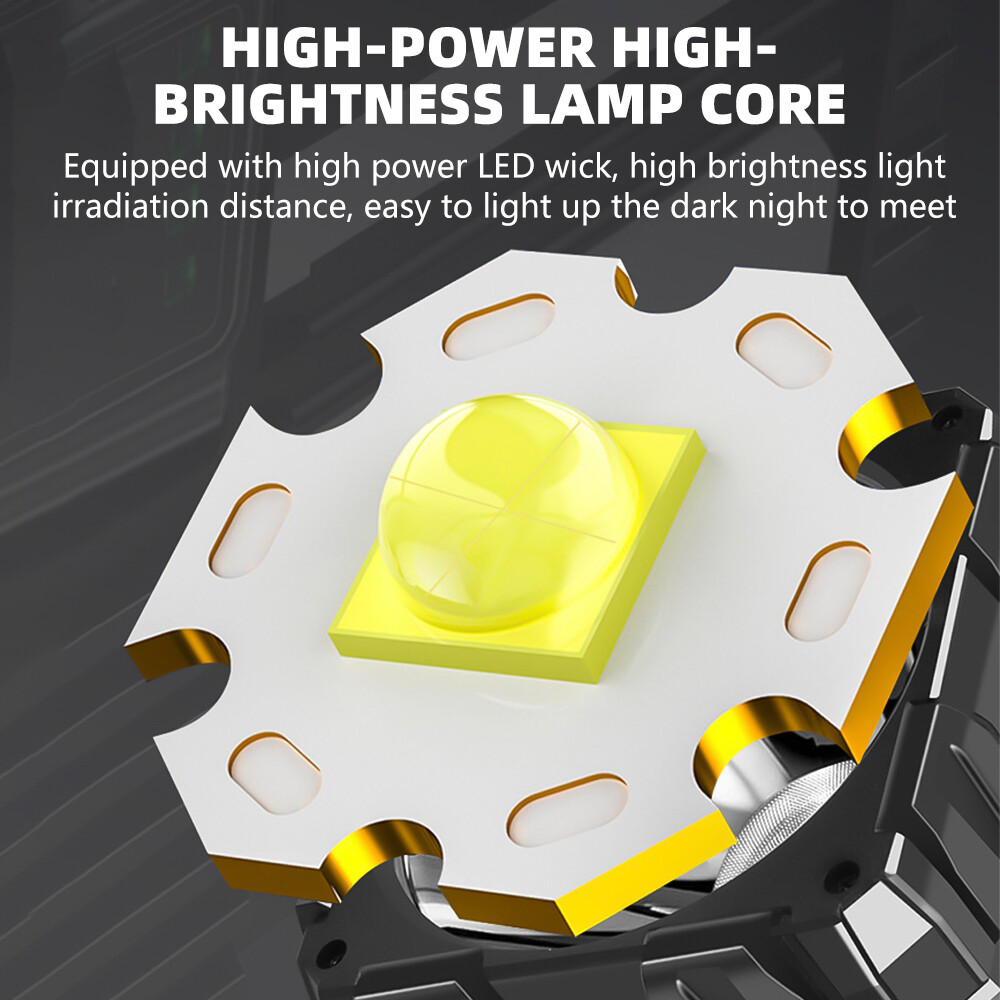 Portable Super Bright LED Searchlight Handheld Spotlight Flashlight Rechargeable