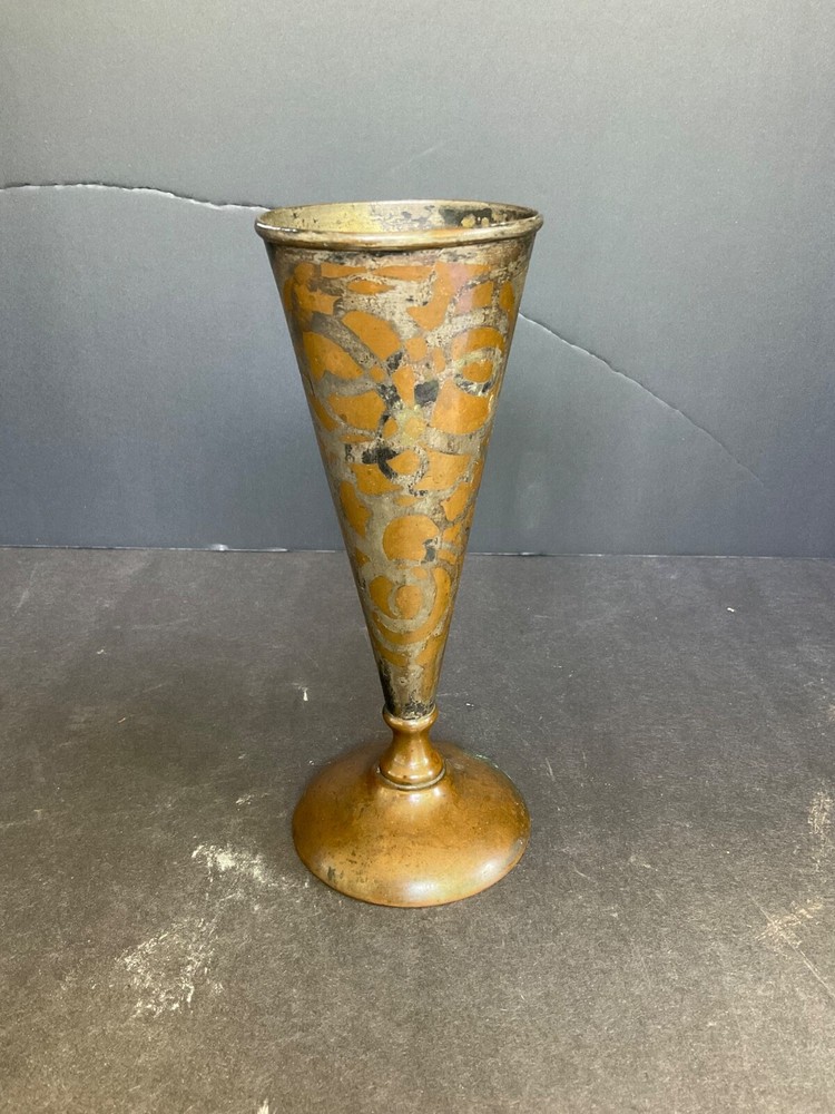 Antique Benedict Viking Silver Copper Vase