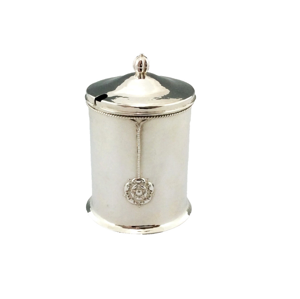 ARTS & CRAFTS  SOLID SILVER JAM / PRESERVE POT  A.E. JONES  1913