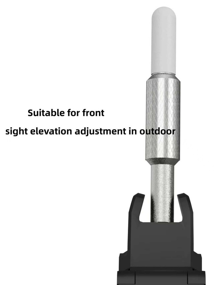 Front Sight Adjustment Tool with Rubber Protective Cover, 4&5 Prong Silvery