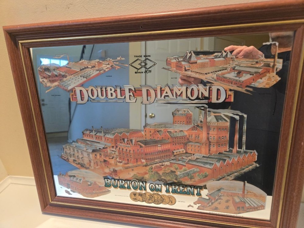Double Diamond Mirror Sign - 22' x 17"