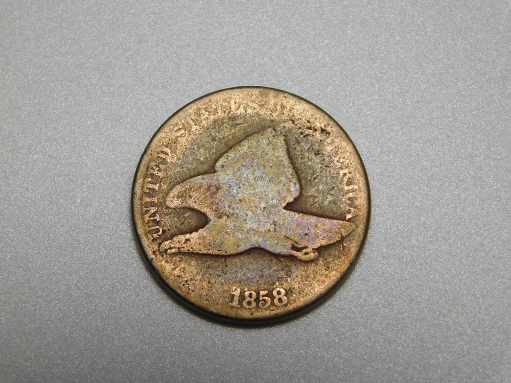 OLD US COIN 1858 FLYING EAGLE ONE CENT