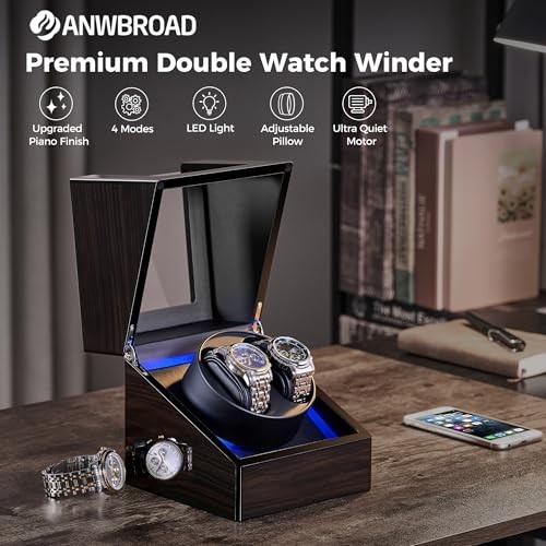 Watch Winder for Automatic Watches,Double Automatic Watch Winder Box with