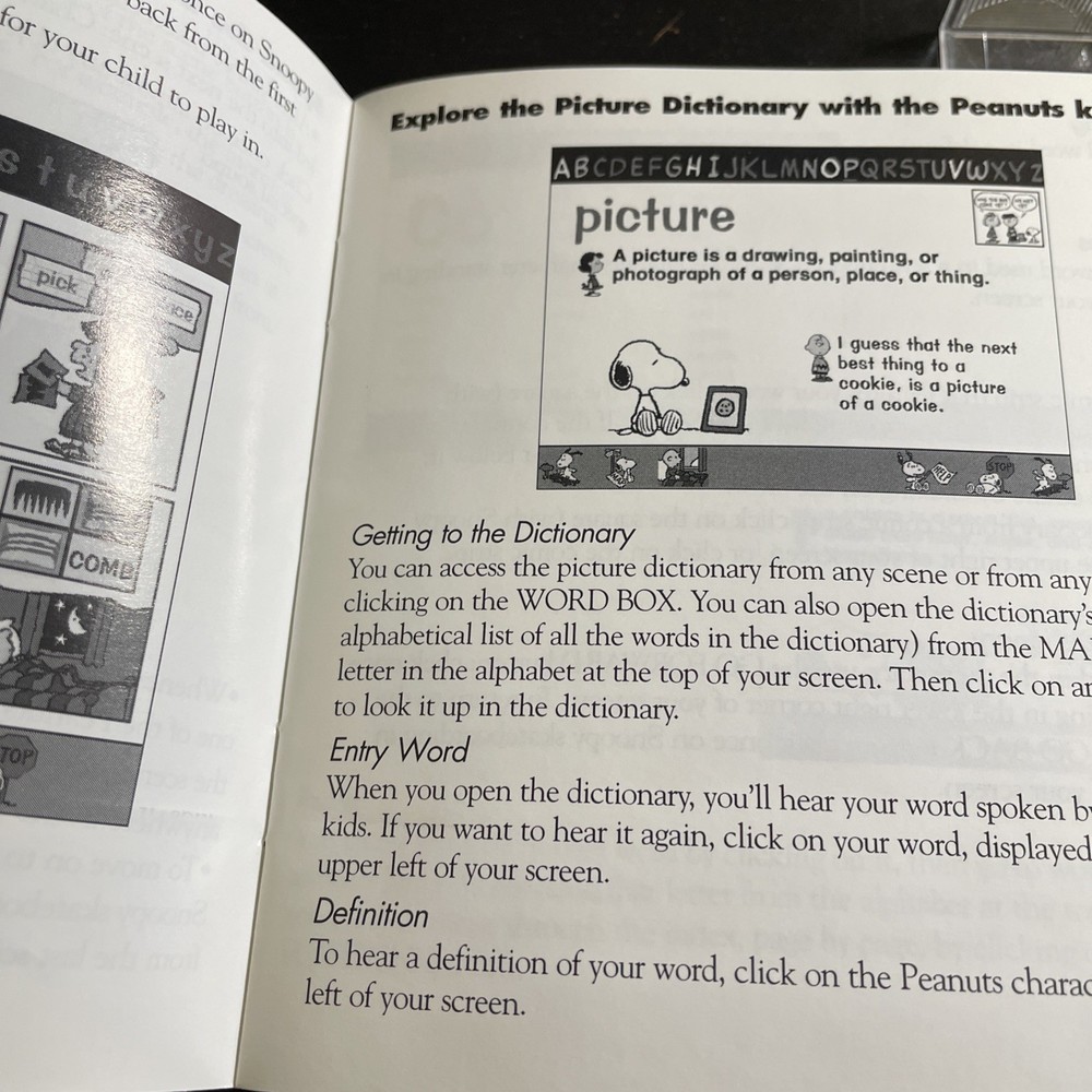 Get Ready For School Charlie Brown CD Rom Instruction Manual Windows & Mac