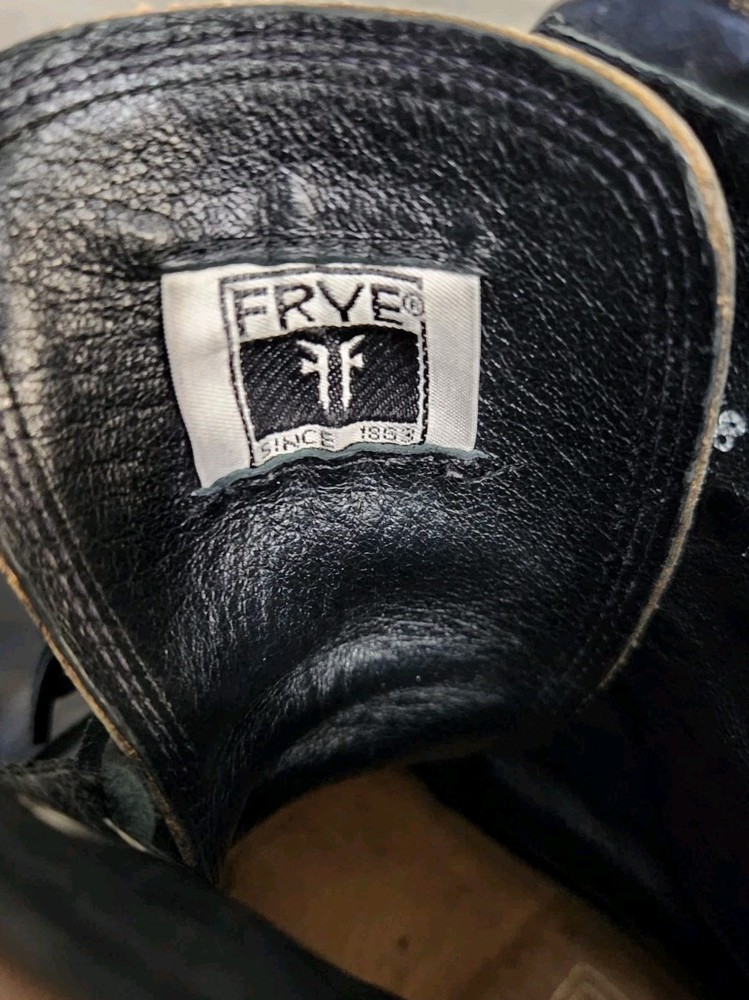 Frye Studded Leather Moto Boots:Size 8