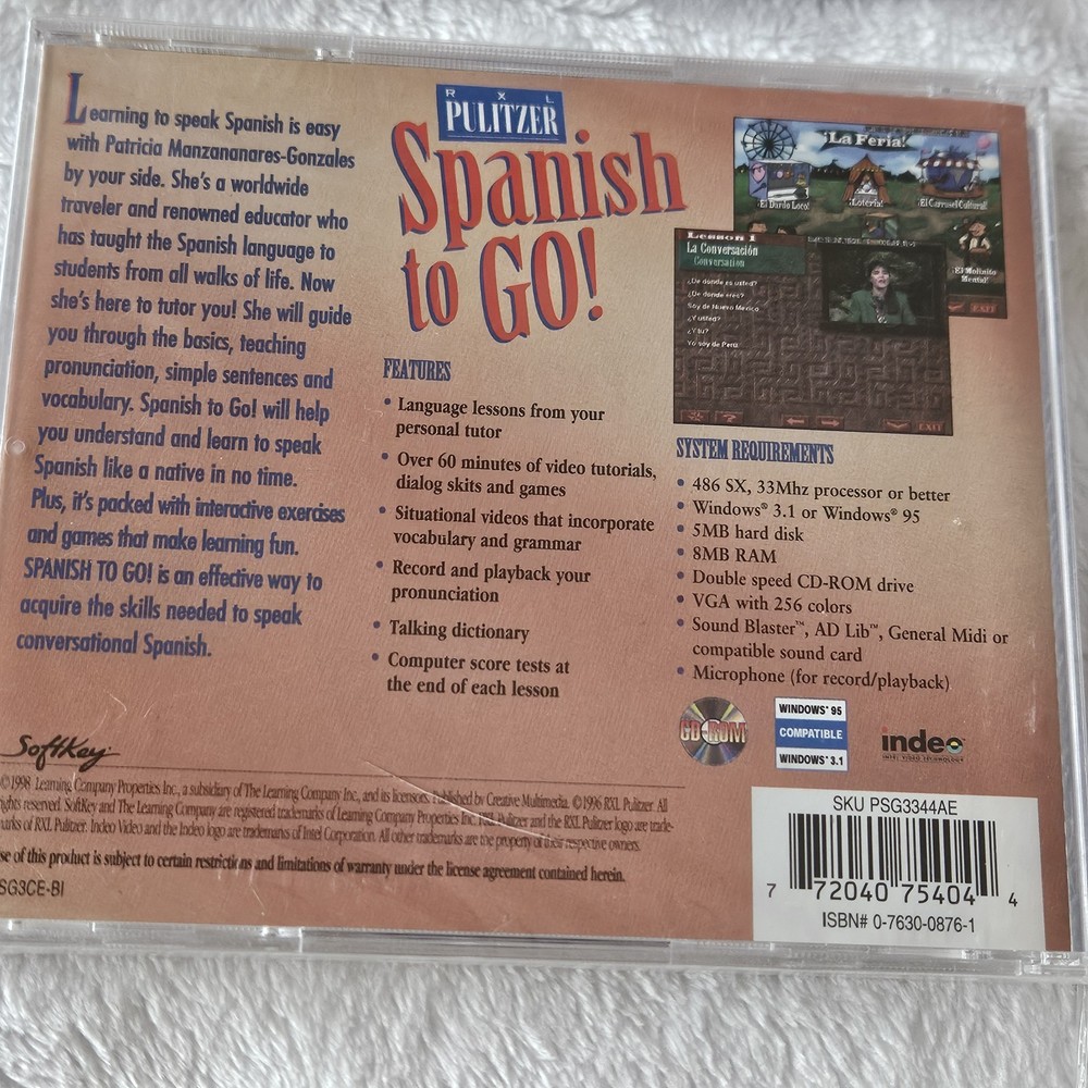 LOT Of 5 PC Learn Spanish Now Language Learning Software CD Dummies Bonus