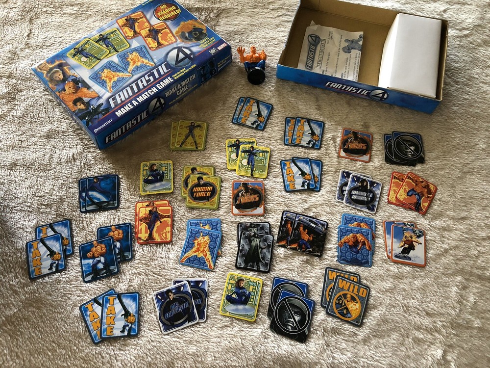 Marvel Fantastic 4 Make A Match Game Pressman Age 3-6