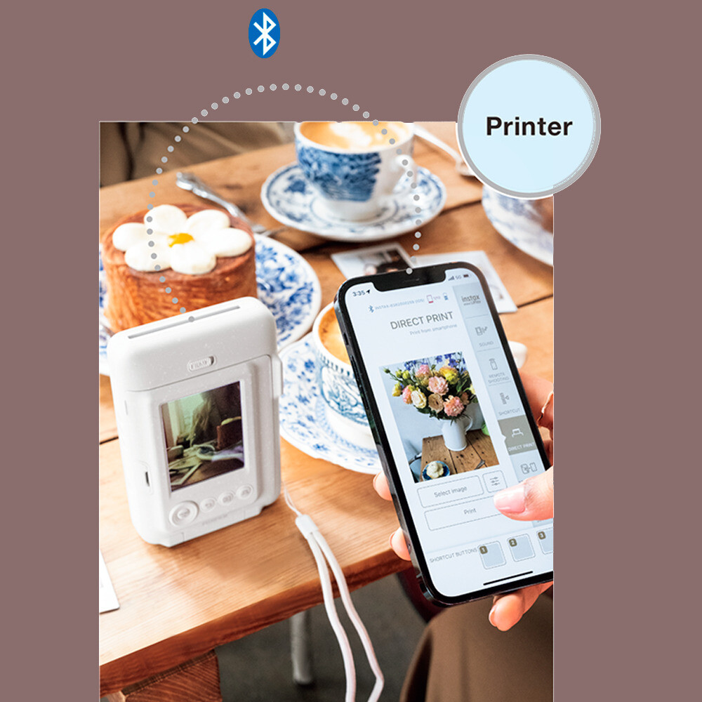 Fujifilm Instax Mini LiPlay Camera and Smartphone Printer Deep Bronze Bundle