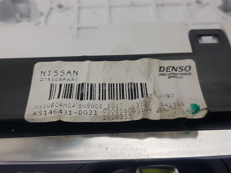 2020 NISSAN MICRA HEATER CONTROL PANEL ASSEMBLY 275105FA3C