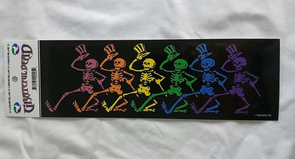 Grateful Dead Classic Dancing Bones Decal/Sticker 9" x 3" Licensed Dead
