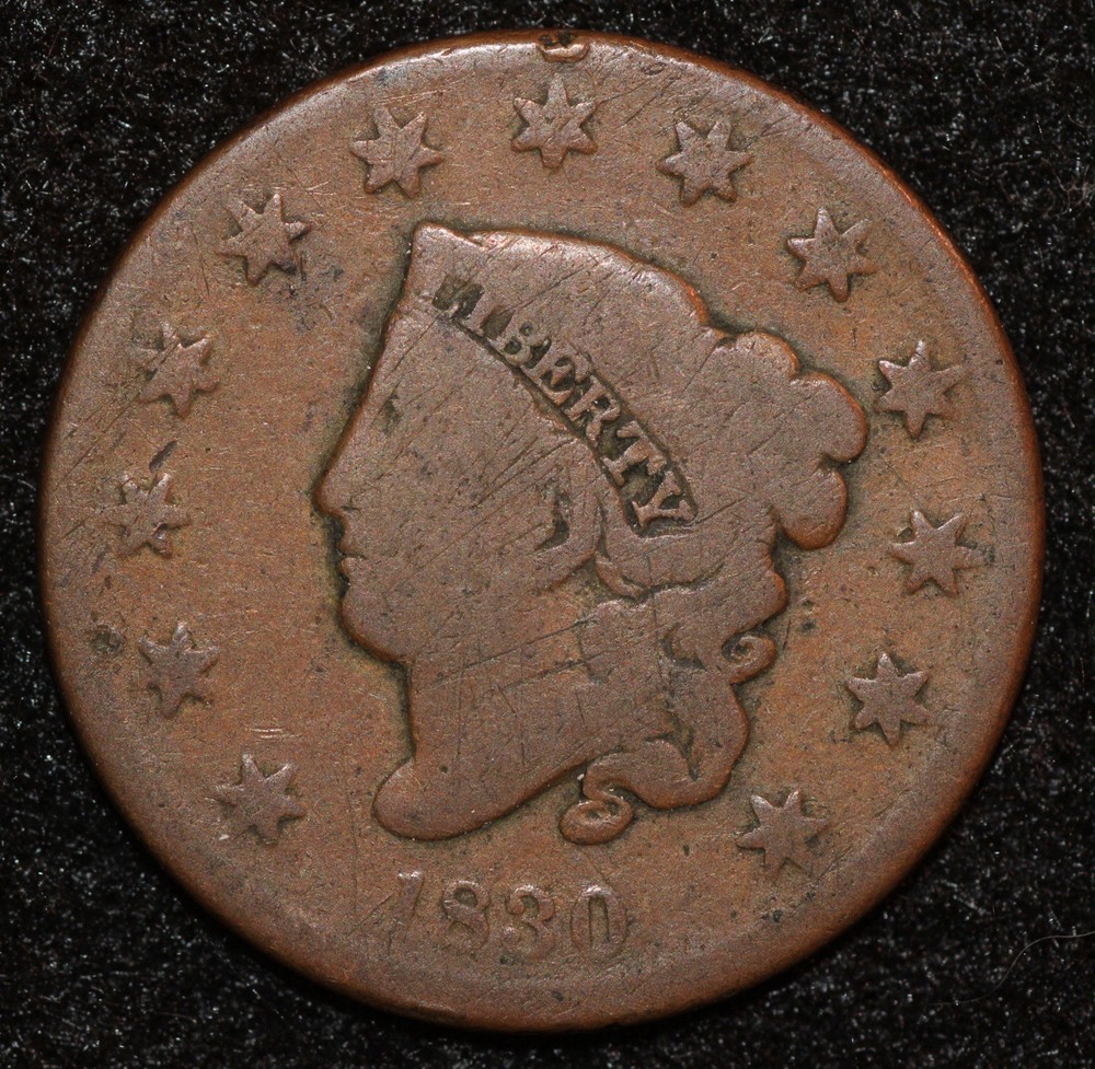 1830 Large Cent N-6 R-4