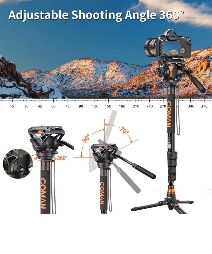 Coman Professional Video Camera Monopod Q6