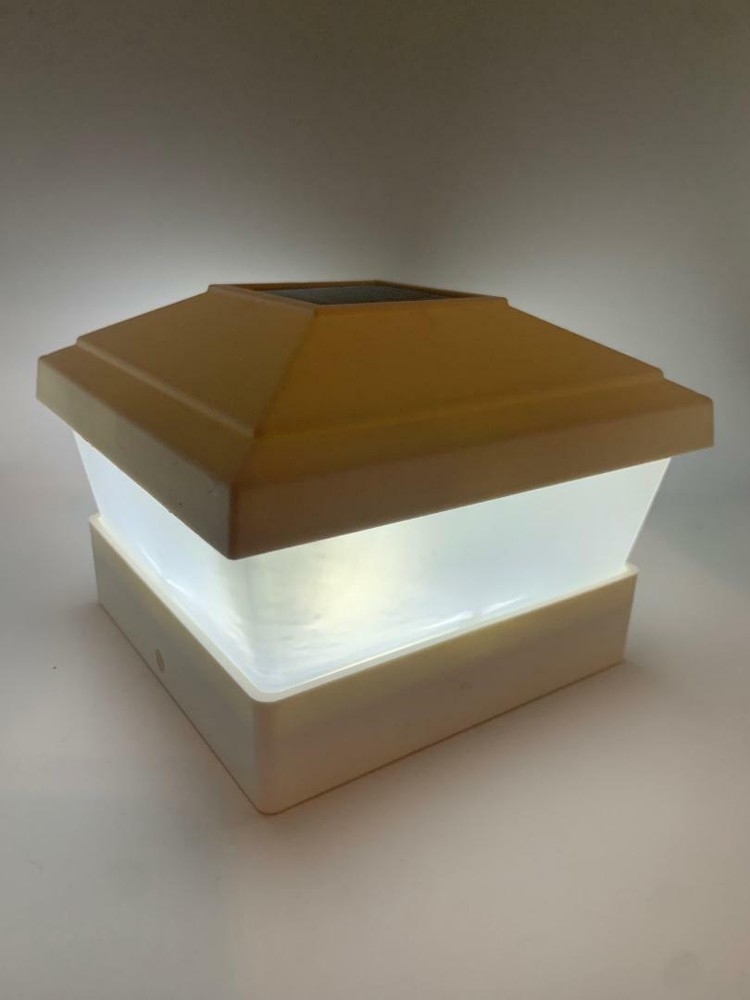 18 Pack LED White Vinyl 5"X5" Solar Powered Post Deck Cap Square Fence Light WF