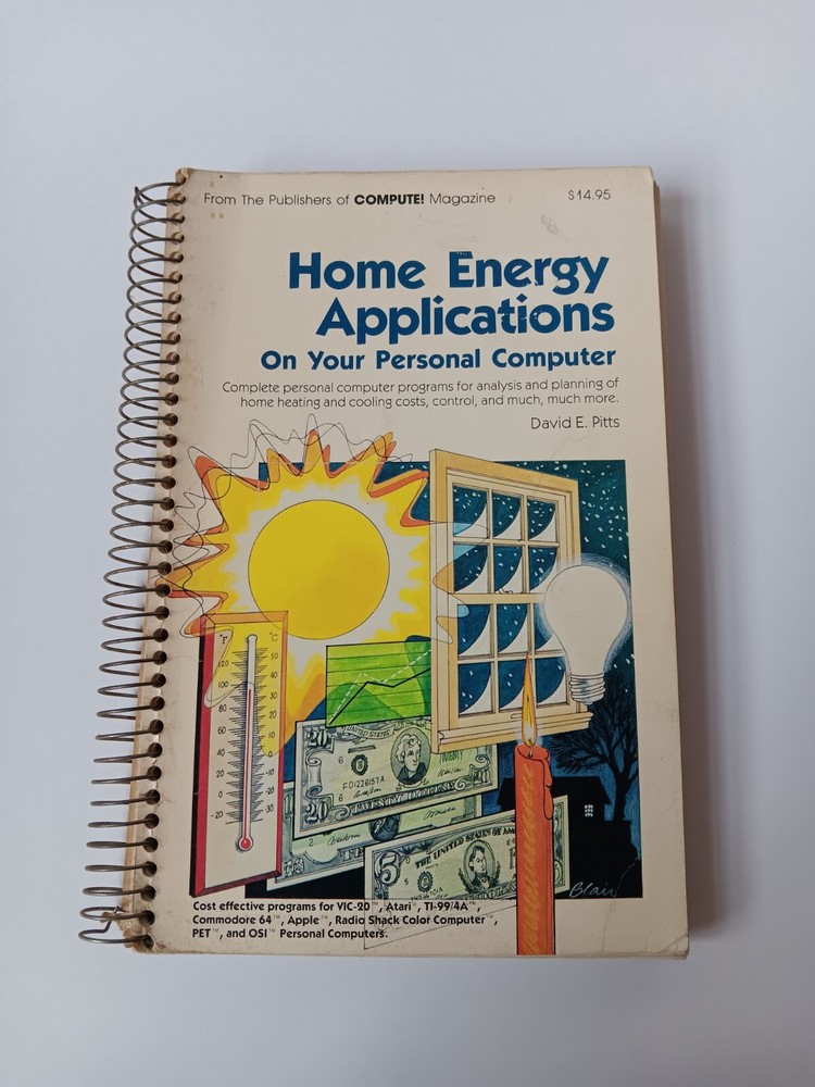 Compute! Home Energy Applications On Your Personal Computer Softcover Book